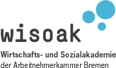 Logo wisoak - Wirtschafts- und Sozialakademie der Arbeitnehmerkammer Bremen gGmbH